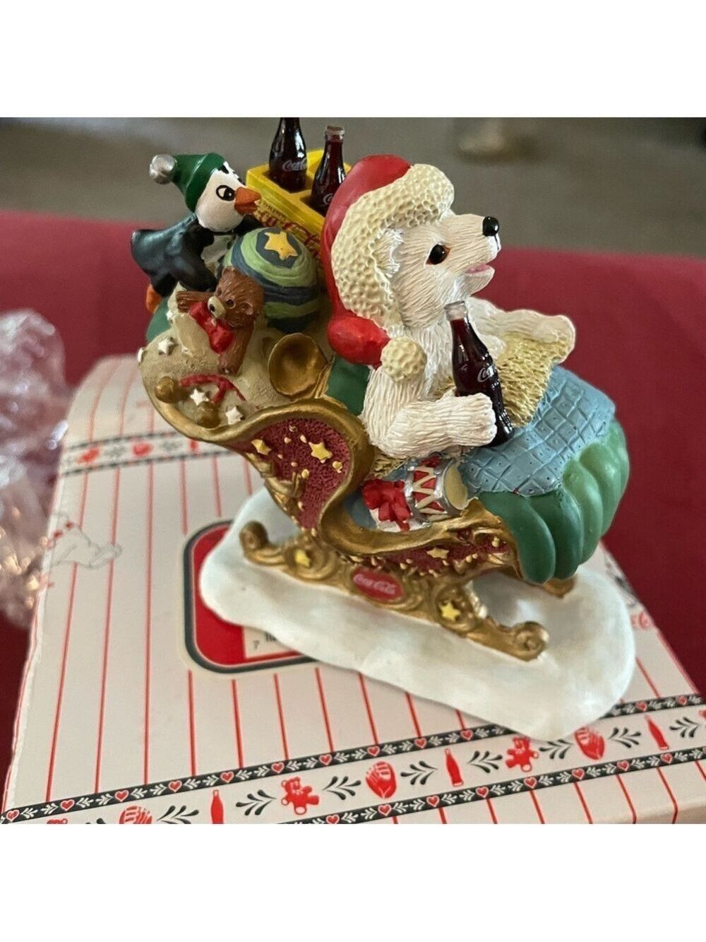 Vintage Coca-Cola Coke Figurine Bearing Gifts of Love and Friendship